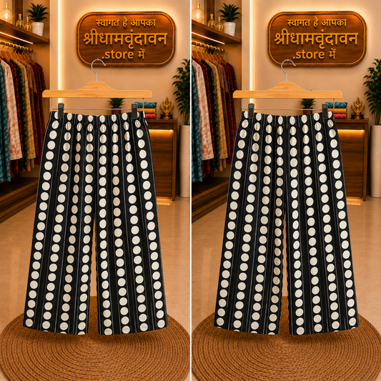Black & White Polka Dot Palazzo Pants