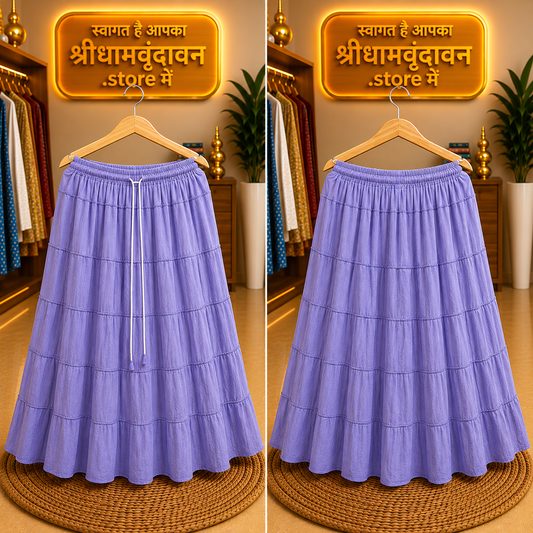 Lavender Tiered Flared Skirt