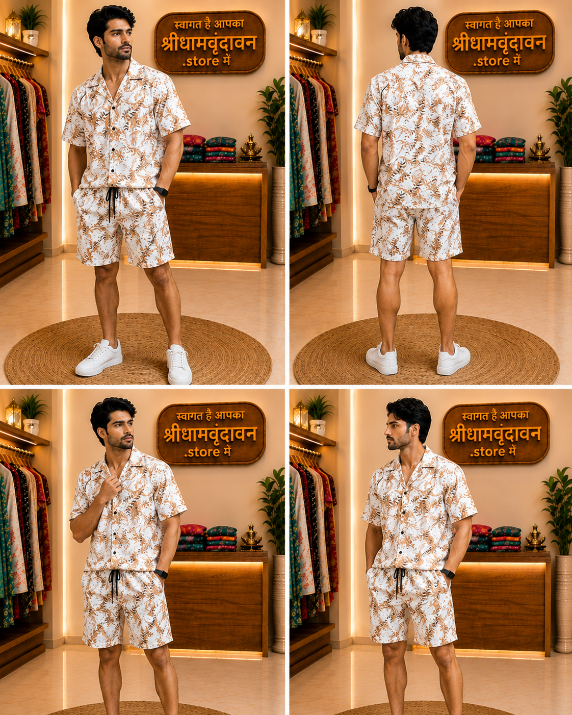 Men’s Printed Shirt & Shorts Co-Ord Set