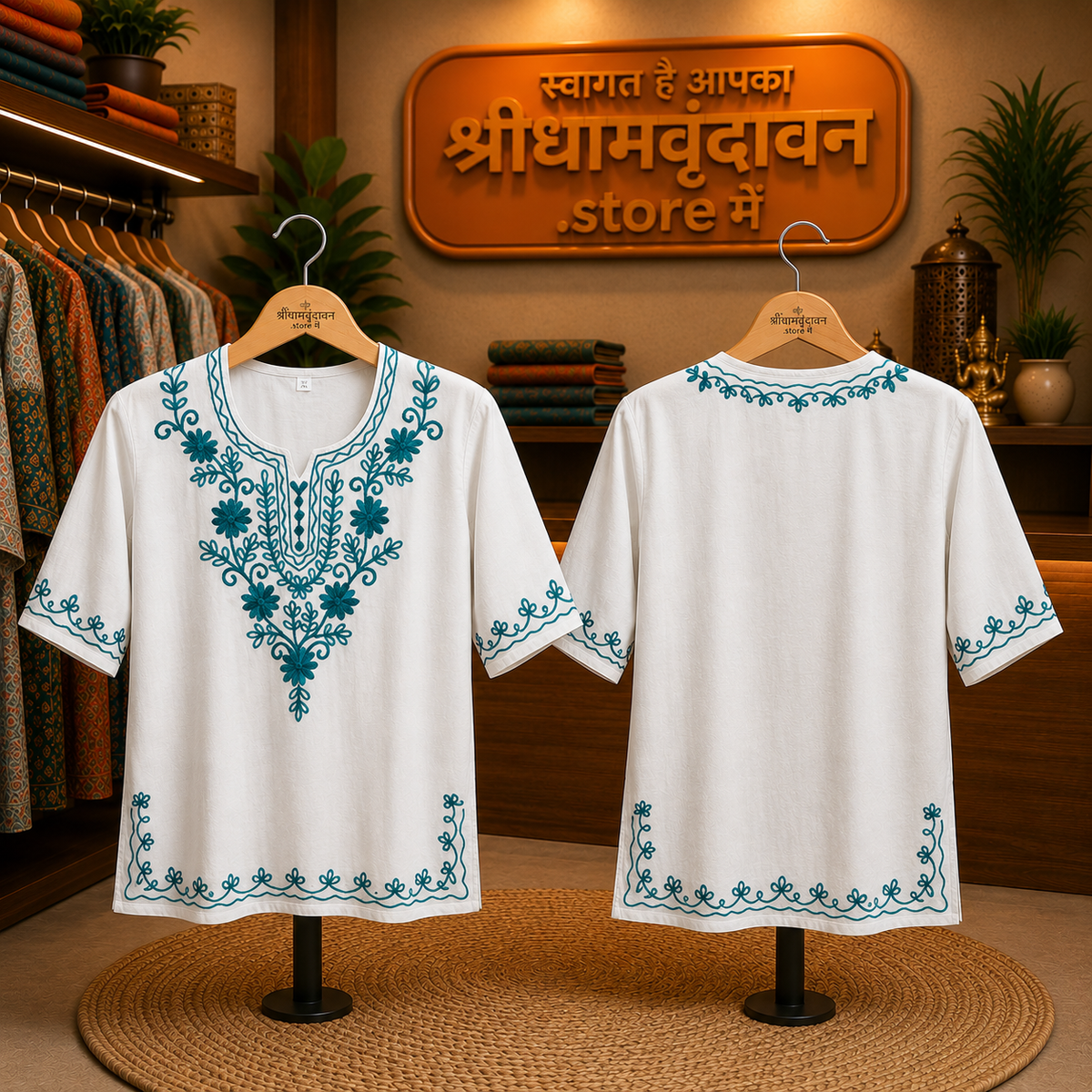 Elegant Handblock Print Cotton Kurti